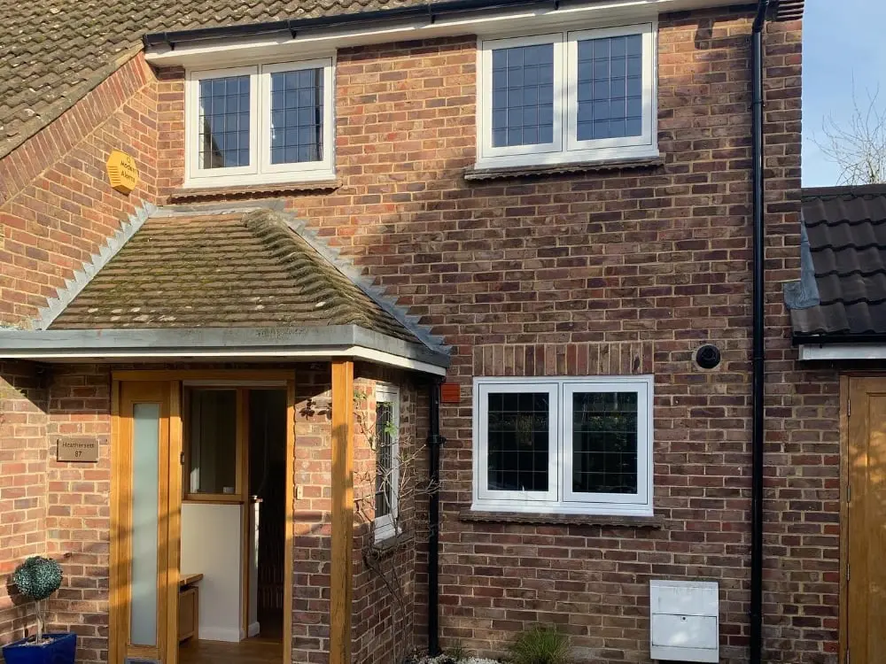 White windows with leads from milford windows
